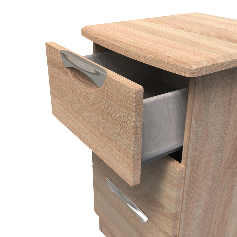 Bhodhini 5 Drawer Bedside Cabinet (Ready Assembled), Bardolino Oak