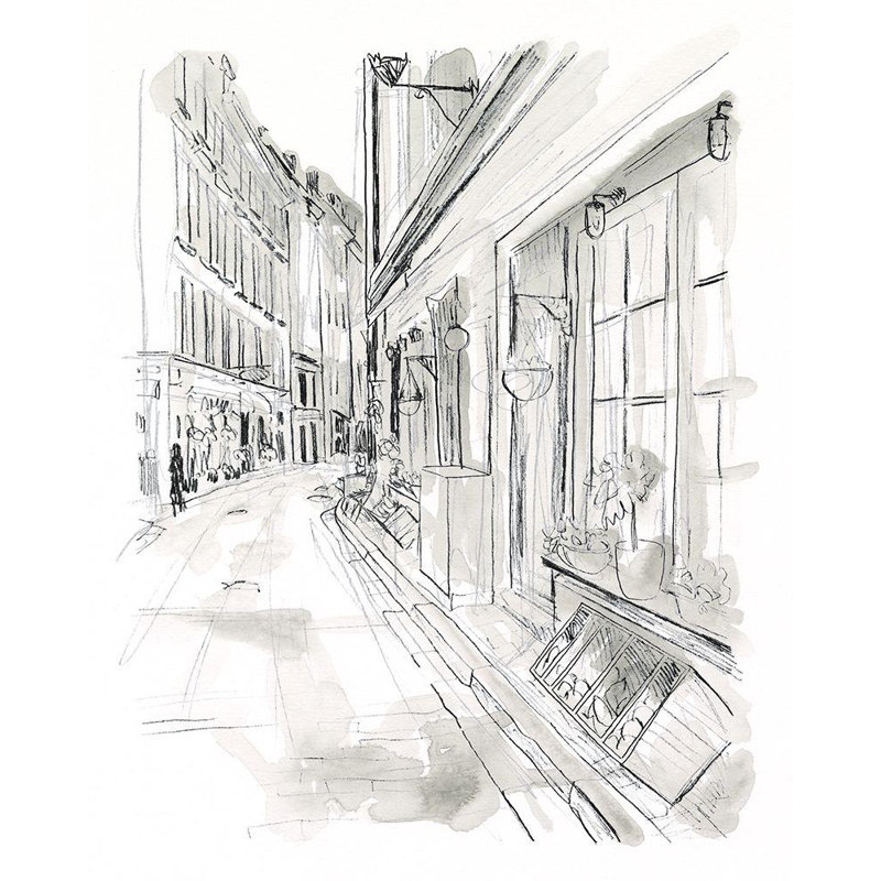 Art sur toile tendue avec Lark Manor ™ Vess, June Erica: European City S Croquis VI