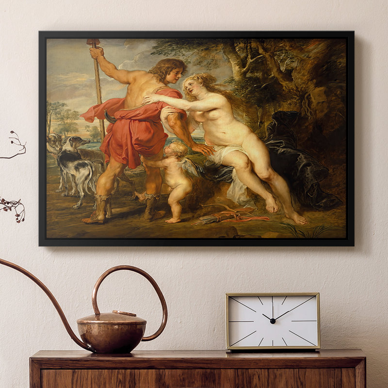 Vénus et Adonis, v. 1635 - Peter Paul Rubens, toile tendue avec châssis, 16 x 24, Naturel