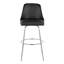 Contemporary Swivel Bar Stool Pair with Faux Leather and Chrome Metal