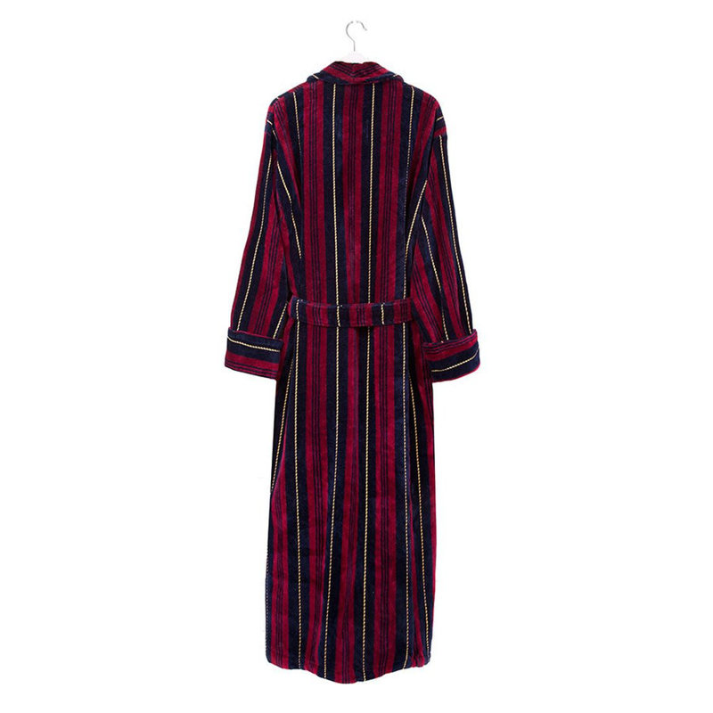 100% Standard Cotton Mid-Calf Bathrobe with Pockets, M