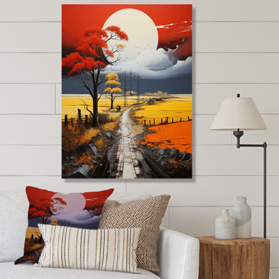 Tempête des prairies clair de lune - Reproduction d'art mural prairies