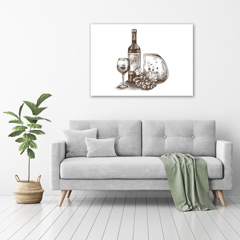 Wine And Snacks - Wrapped Canvas Print