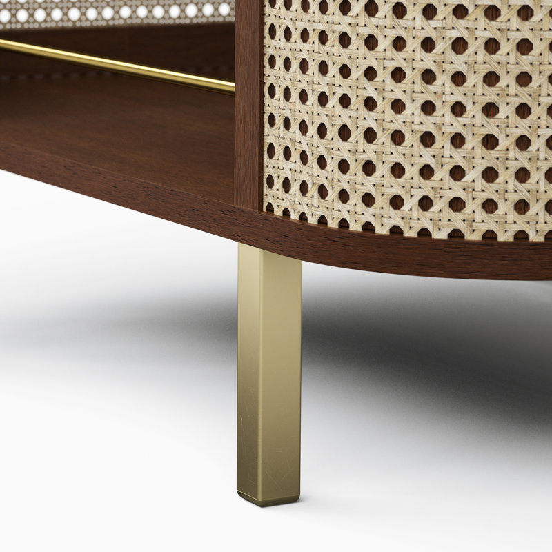Modern Brazilian Dinda Bar Cart, Neutral Brown