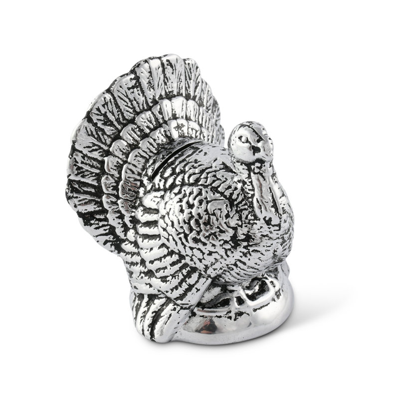 Game Birds Turkey Metal Place Card Holder