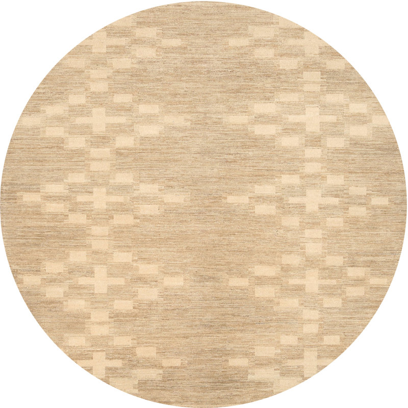 Surface beige contemporaine tapis, Rond 4 pi