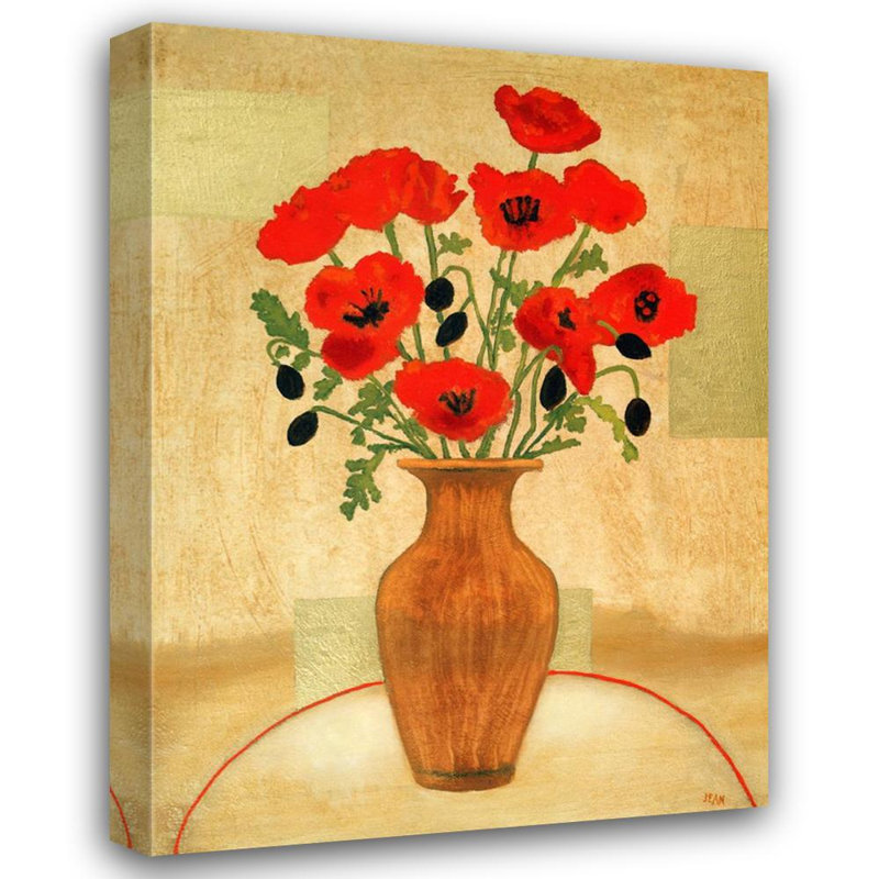 Coquelicots cramoisis, H 24 po x l 18 po