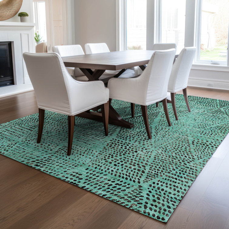 Jurnee Washable Geometric Indoor / Outdoor Rug