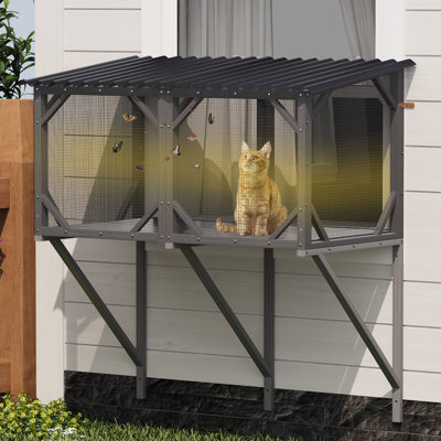 Bug Proof Cat Catio, Window Box Enclosure For Indoor Cats