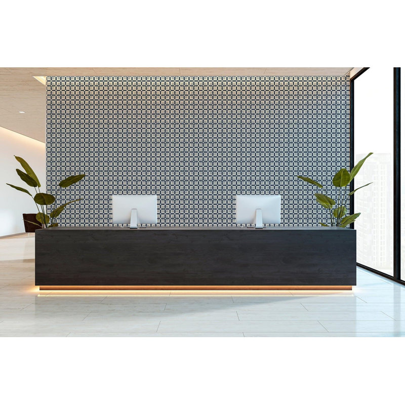 Piazza - Wallpaper, Blue; Beige, Paper, Non-Pasted