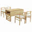 Ensemble 5 pièces de table de salle à manger extensible carrée en bois de 47,2 po avec deux tablettes rabattables de 11,8 po, ensemble de table de cuisine avec chaises rembourrées pour 4