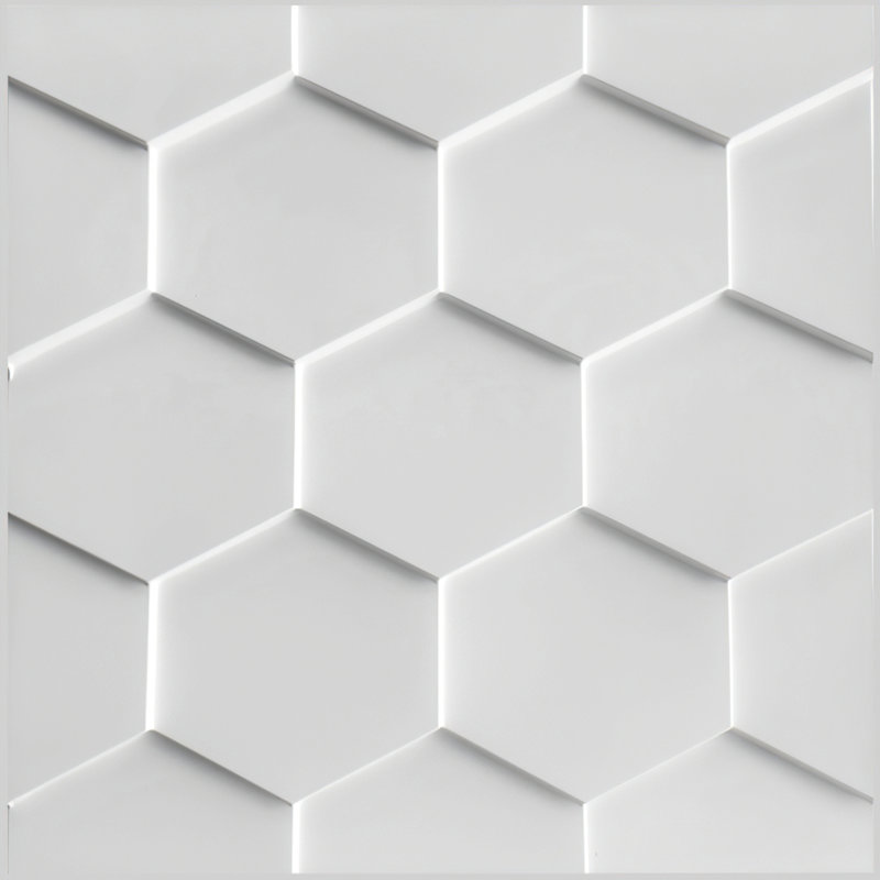 Panneaux muraux blancs 19,7 po x 19,7 po Falkirk Ross (paquet de 1)