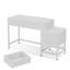 51" Reversible Computer Desk With 5 Drawers And File Cabinet(Not Including Chair)-2009011284