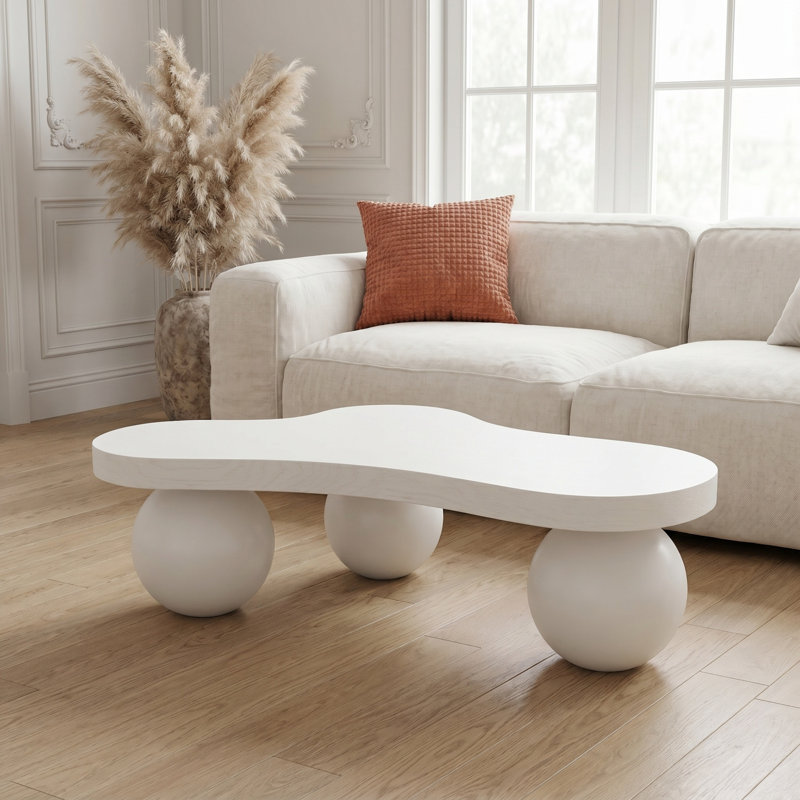 Table basse en forme de nuage, Blanc