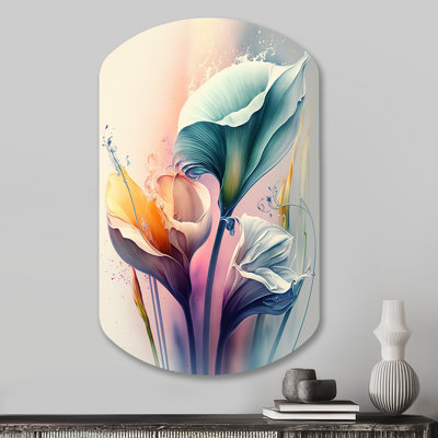 Musquee - art mural asymétrique en métal lys Calla