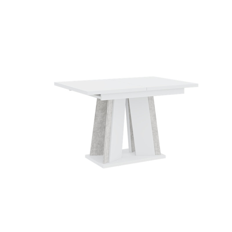 Doha Table Extendable Dining Table, White Stone