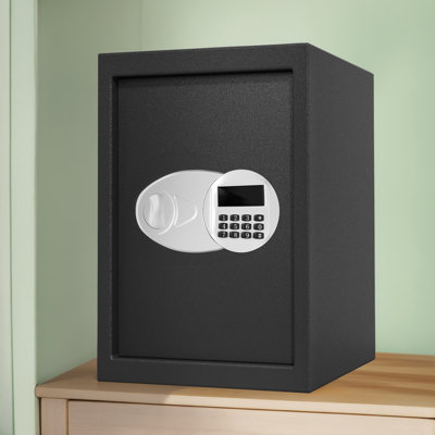 Coffre-fort de sécurité numérique compact avec clé et serrure électronique d'argent, de bijoux et de passeport pour le bureau à domicile