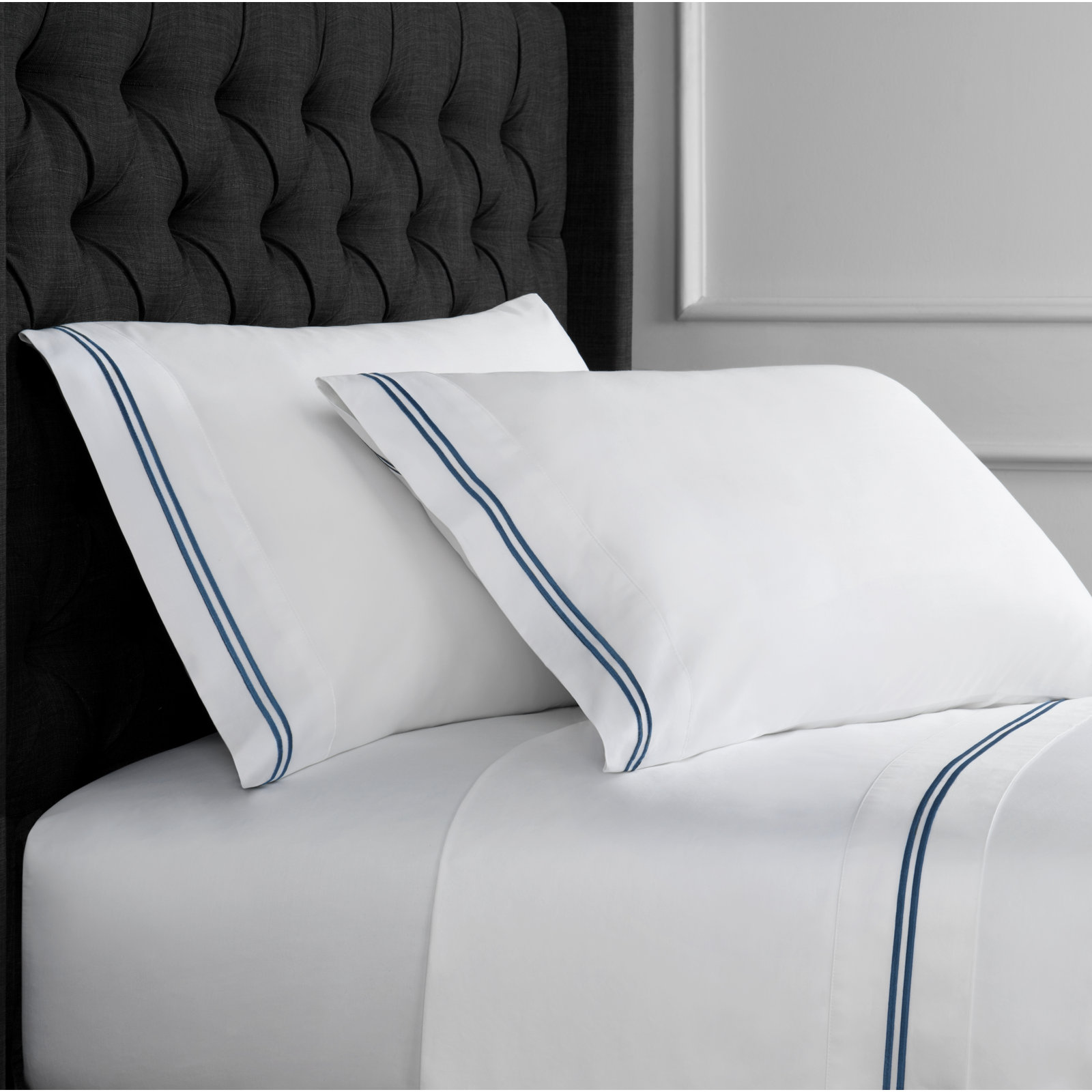 Benin Cotton Sheet Set, Queen, Blue