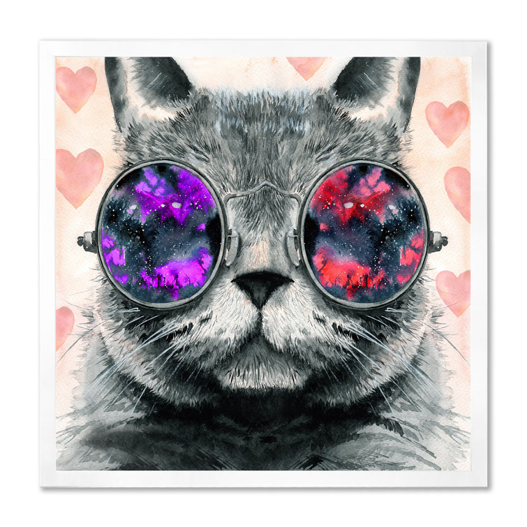 Premium Photo | Beautiful cool british hipster cat with vintage round  sunglasses in studio.