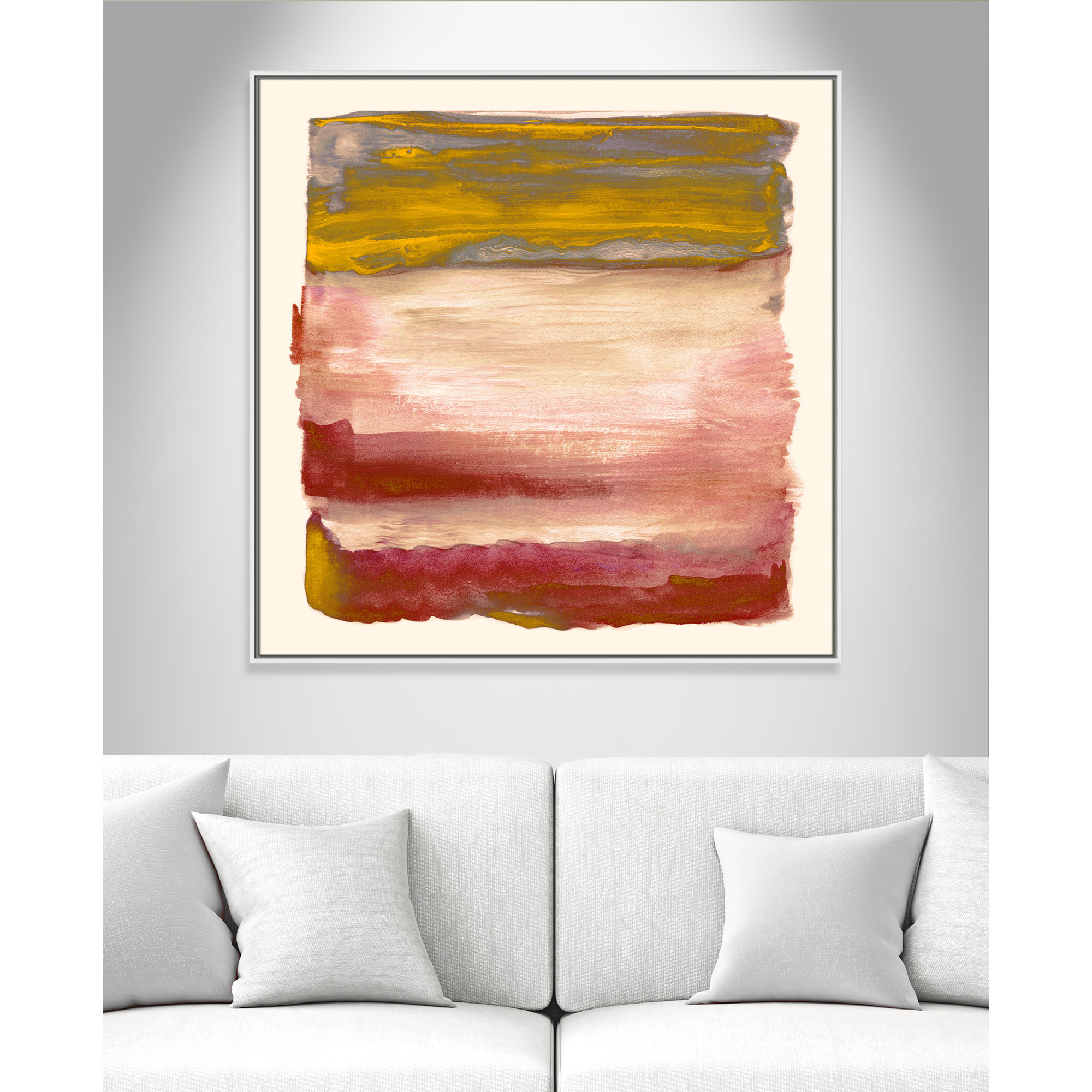 Yellow Sky I Print by Nan, 41.5" H x 41.5" W, White