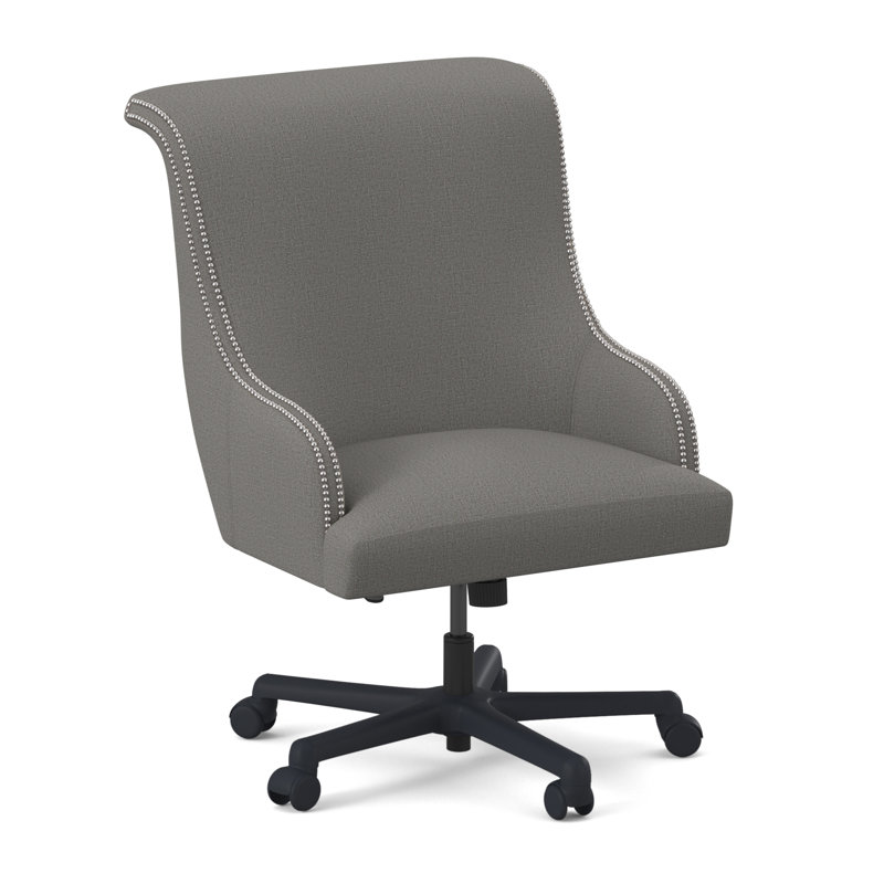 Madison Executive Chair, Polished Nickel Small, Kinsley Sky