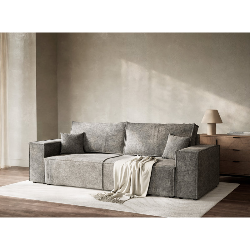 3 Seater Reclining Sofa with Storage, Grey