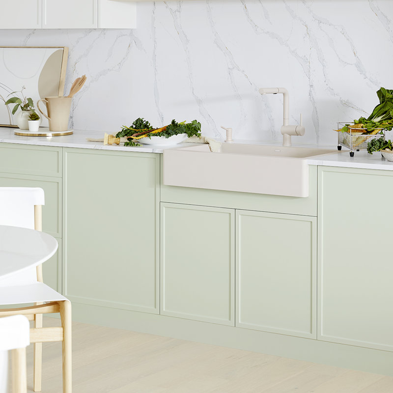 Vintera SILGRANIT 30" L X 19'' W Farmhouse Sink, Truffle
