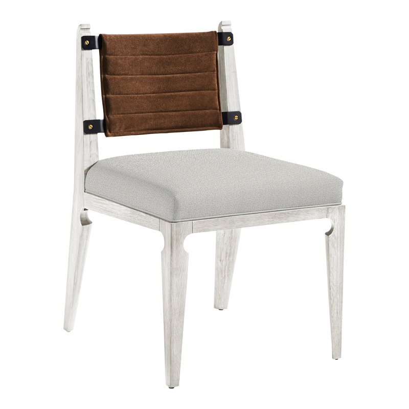 Thom Filicia Home Gifford Side Chair, Callaloo Cotton, Casa Blanca