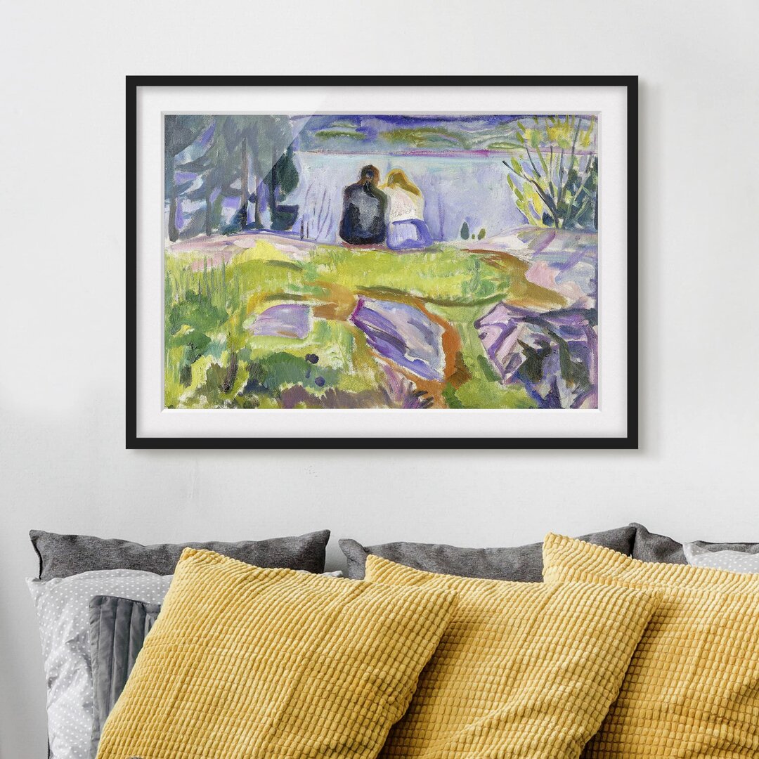 Gerahmtes Poster Frühling von Edvard Munch