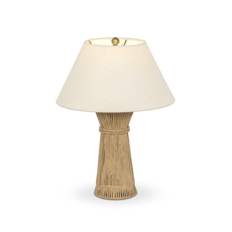 Nessa Table Lamp, Cream Slub Linen