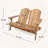 Classic Acacia Wood Adirondack Loveseat-1150133792