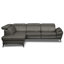 Genuine Leather Reclining Corner Sofa with Adjustable Headrests and Adjustable Armrest and Storage-25563076-25563103