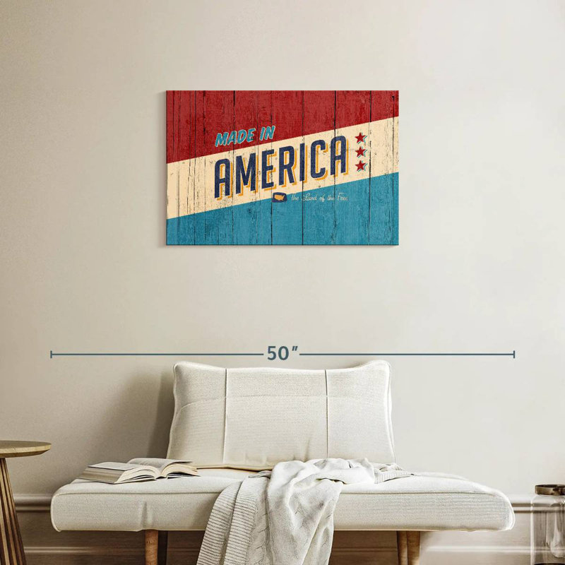 Lelar Made In America, typographie, H 20 po x l 30 po