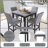 5-Piece Counter Square Height Dining Table Set