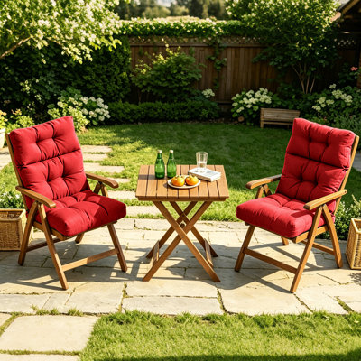 High Back Outdoor Chair Cushion For Patio Furniture, Waterproof All Weather Adirondack Cushion With High Rebound Foam, Seat & Back Support For Indoor Outdoor Garden Lawn,Floral