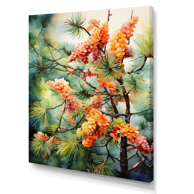 «Pine Tree Autumn Symphony I» sur toile, H 32 po x l 24 po x P 1 po, Toile tendue