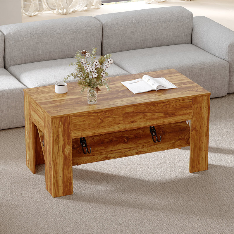 Table basse avec rangement dissimulé
