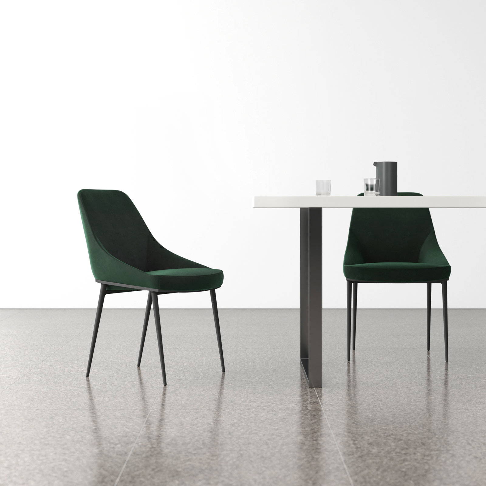 Halcyon Upholstered Side Chair, Green