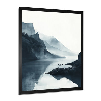 Winter Lake Side Valley Of Tranquillity I - Landscapes Canvas Art Print