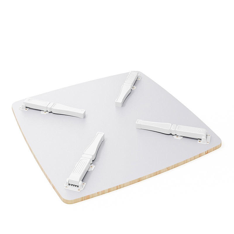 Arzuaga Dining Table, White, Natural, 35cm H x 80cm L x 80cm W