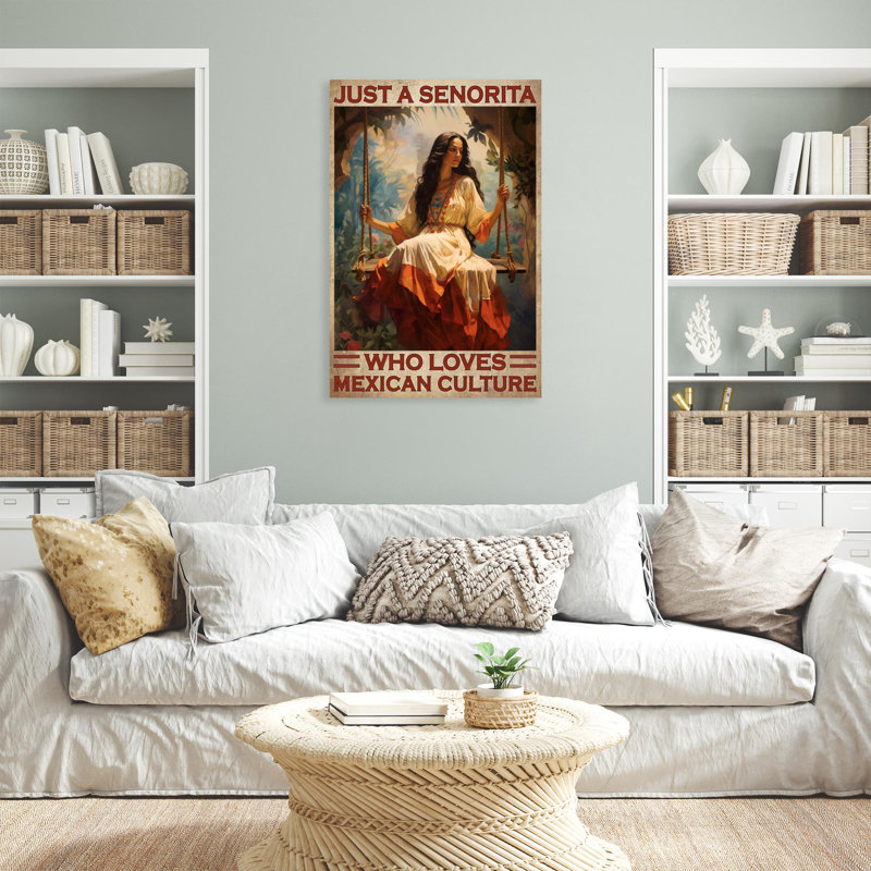 «Jaspa Woman Just A Senorita», reproduction d'art graphique sur toile tendue, H 20 po x l 16 po x P 1,25 po