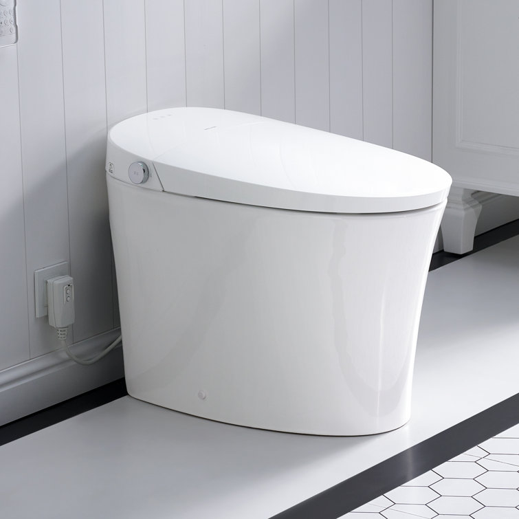 Bulit-in Tank Smart Toilet With Air Dryer, Multiple Wash Function And Night Light(Remote Included)