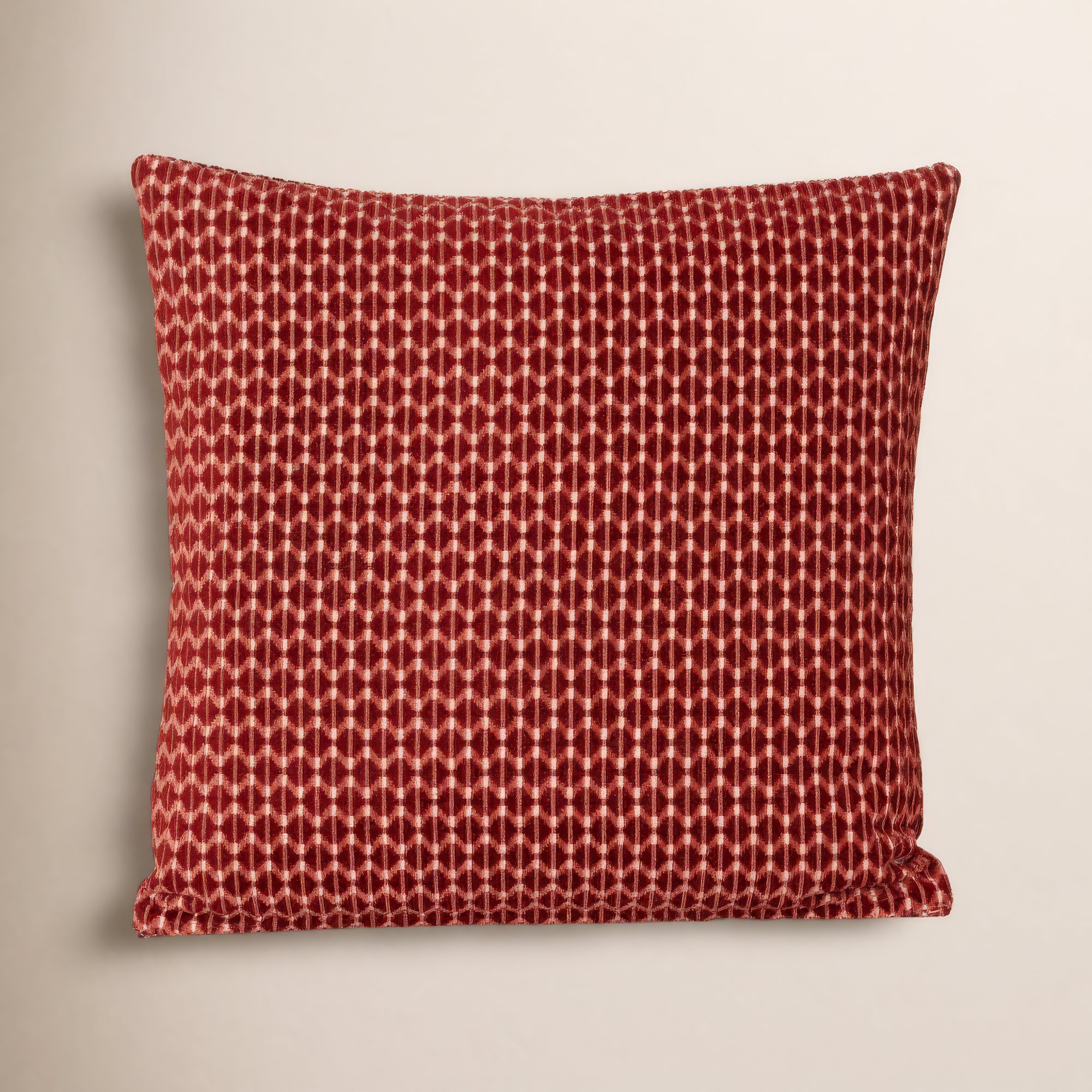 All Modern Lombardi Throw Pillow, Square 20", Polyester, Red