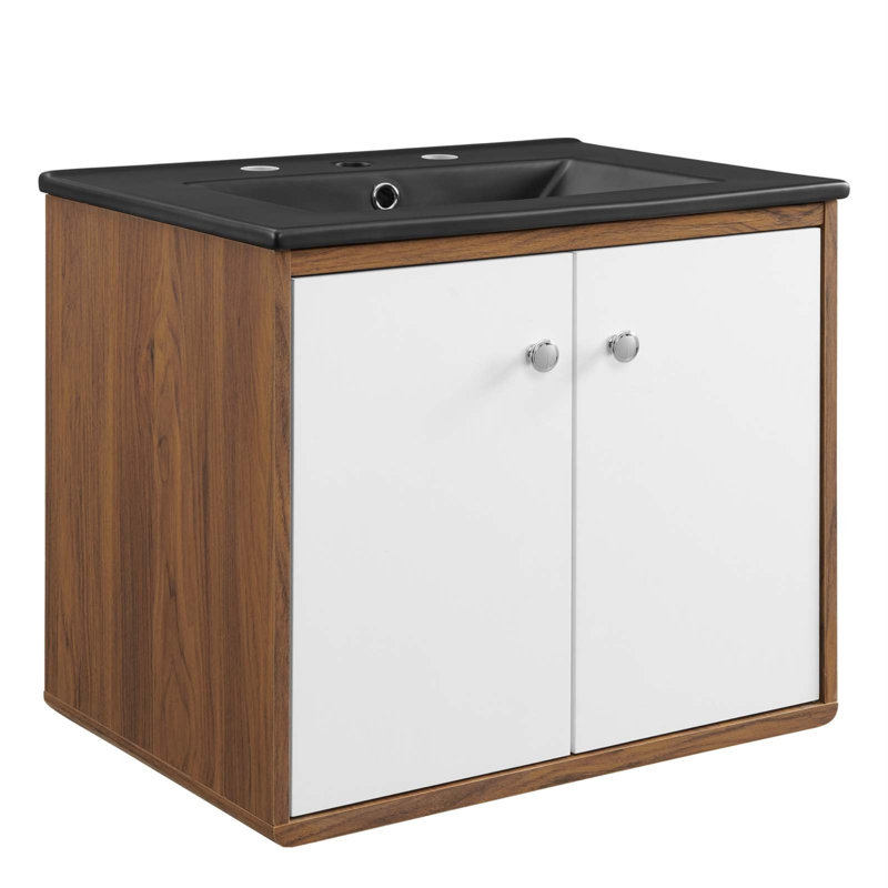 Meuble-lavabo mural blanc 24 po