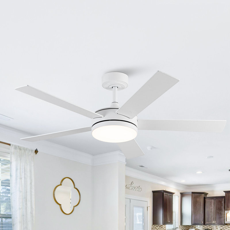 Ventilateur de plafond moderne à intensité variable de 48 po avec 3 lumières à DEL CCT, moteur CC réversible à 6 vitesses, minuterie, télécommande et contrôle d'apps