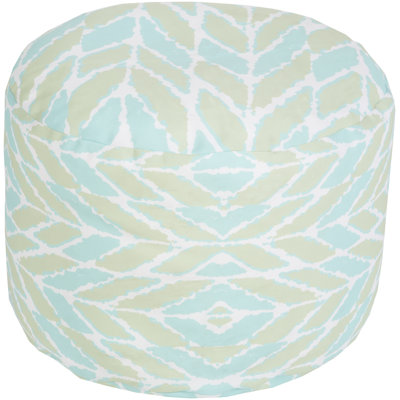 Pouf rond à chevrons de 20 po de largeur