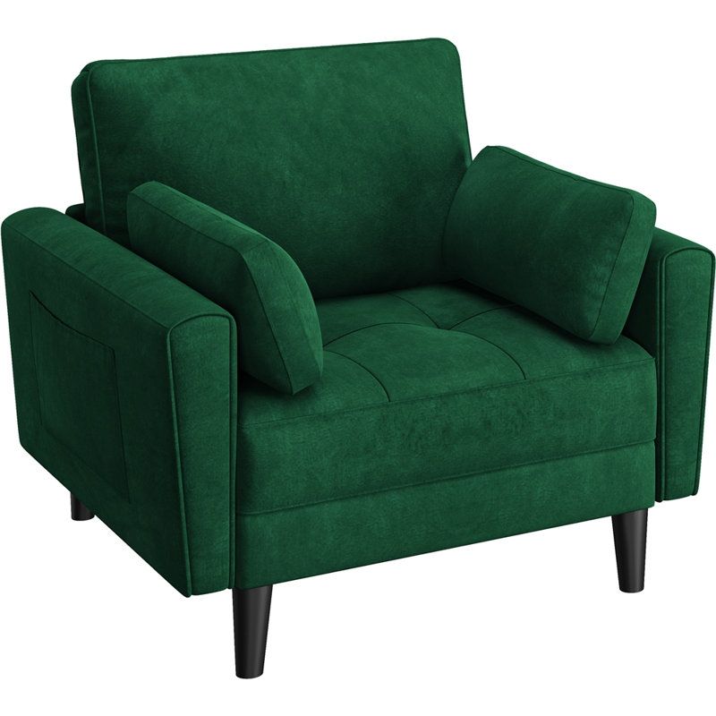 Upholstered Accent Chair, Green
