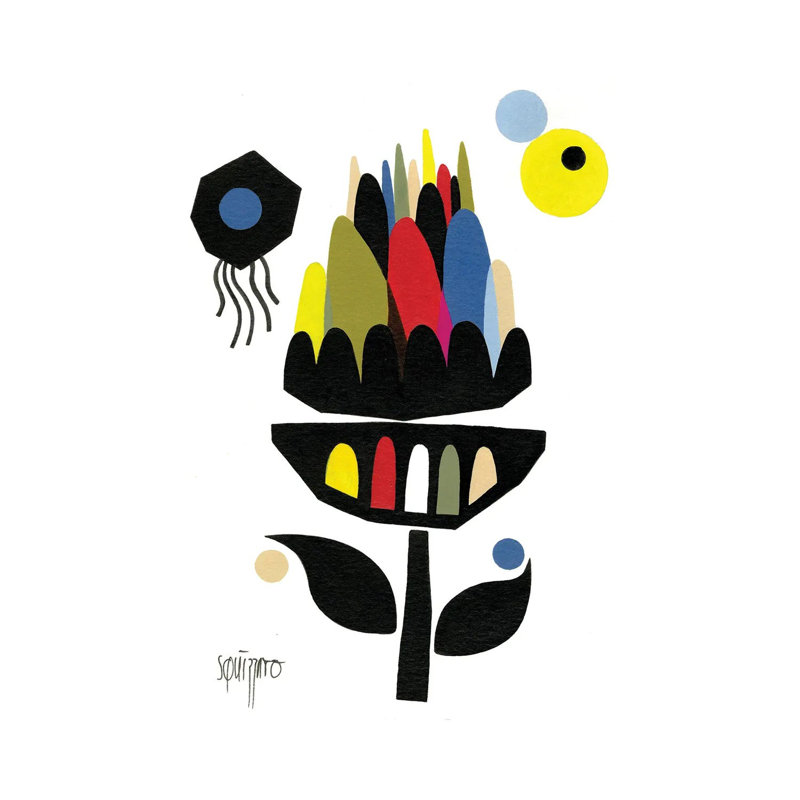 Artichaut Cosmique by Antony Squizzato - Wrapped Canvas Gallery-Wrapped Canvas Giclée, 30.48cm H x 20.32cm W