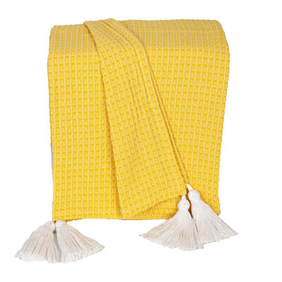 Sunny Yellow Cotton Throw 50" x 60"
