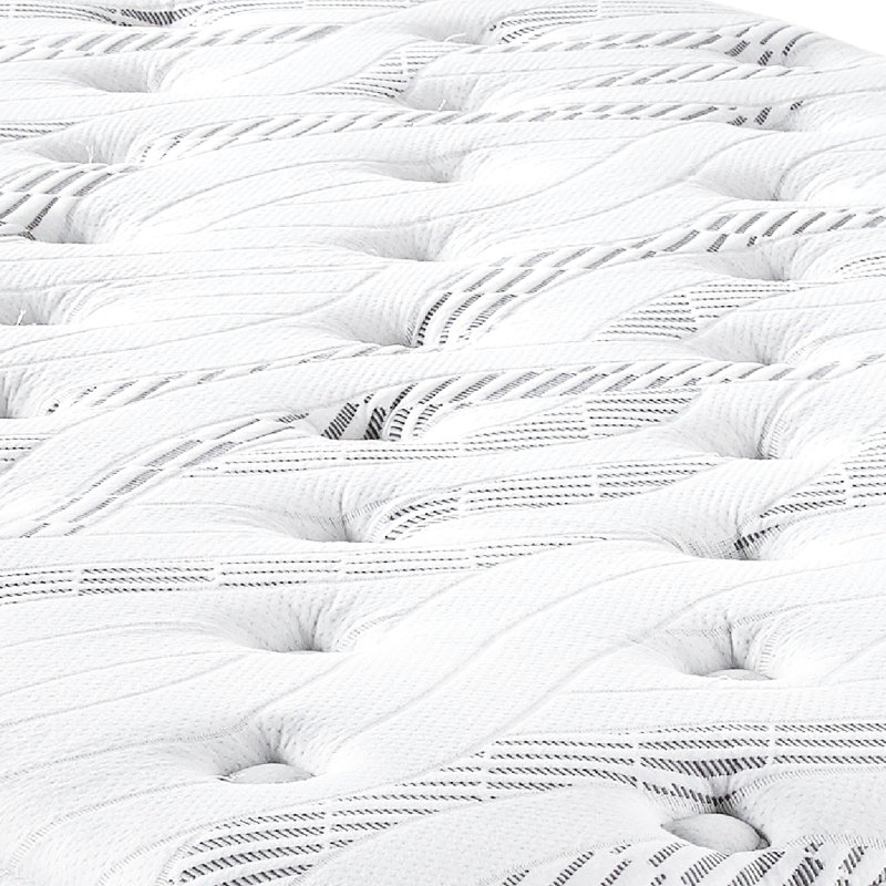 Matelas simple de 10 po de largeur moyenne - avec tissu anti-mèche, mousse viscoélastique imprégnée de gel pour un repos confortable, ressorts enveloppés sur le pourtour, nuit paisible, mousses, tissu ajustable à séchage à sec et sommeil, dossier à la hanche